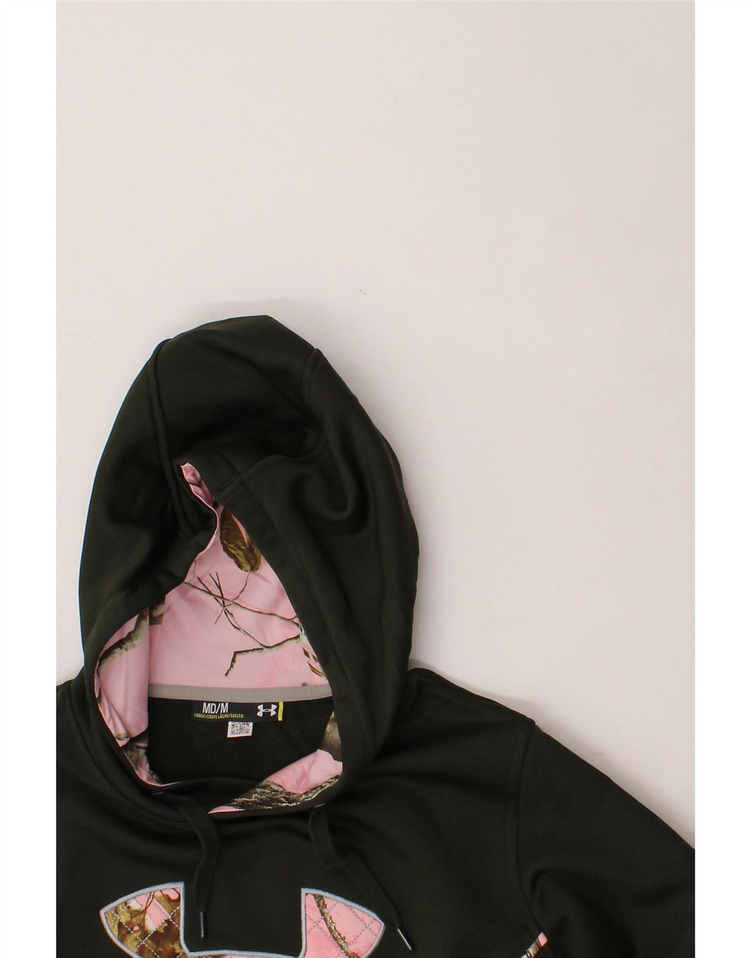UNDER ARMOUR Womens Graphic Hoodie Jumper UK 14 Medium Green Vintage Under Armour and Second-Hand Under Armour from Messina Hembry 