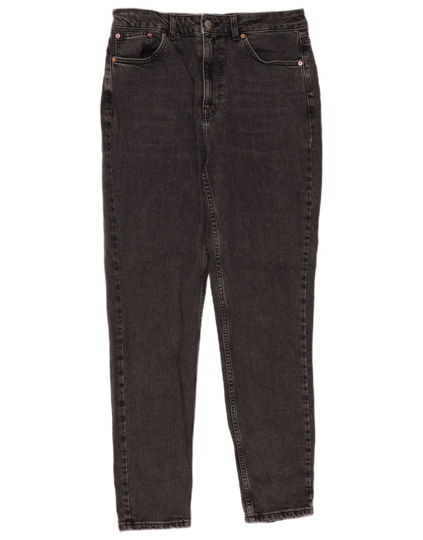 Topshop Dame Slim Jeans UK 14 Medium W30 L29 Sort Bomuld