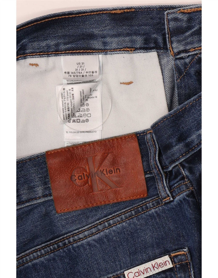 Calvin Klein Herre tilspidsede jeans W31 L27 blå bomuld