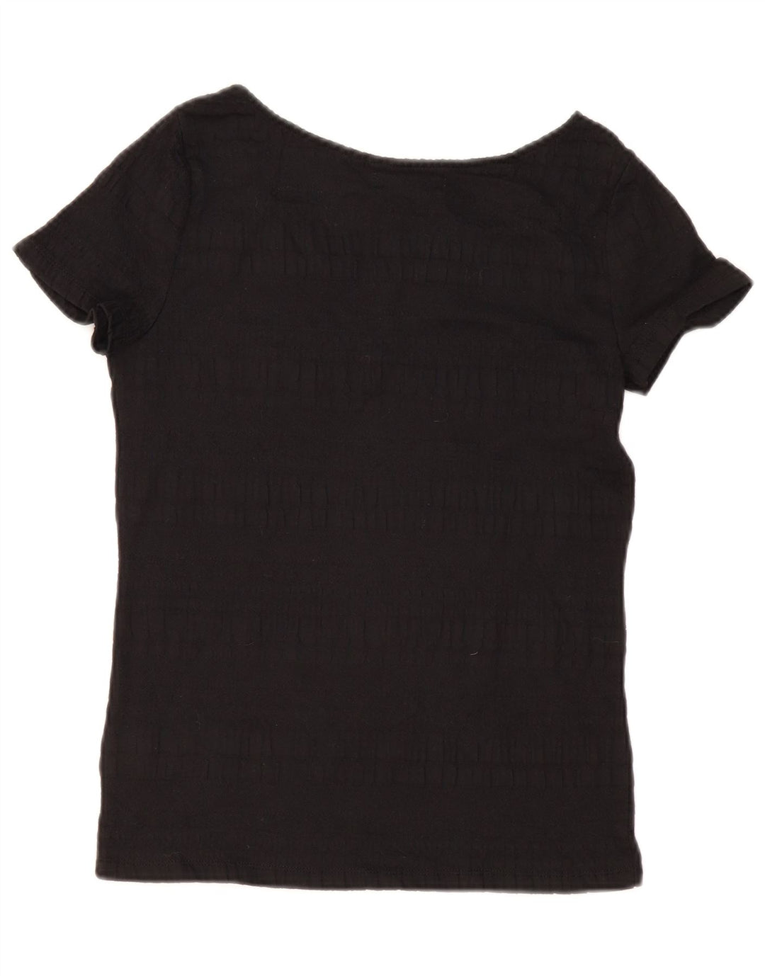 RALPH LAUREN Dame bluse Top UK 12 Medium Sort Bomuld