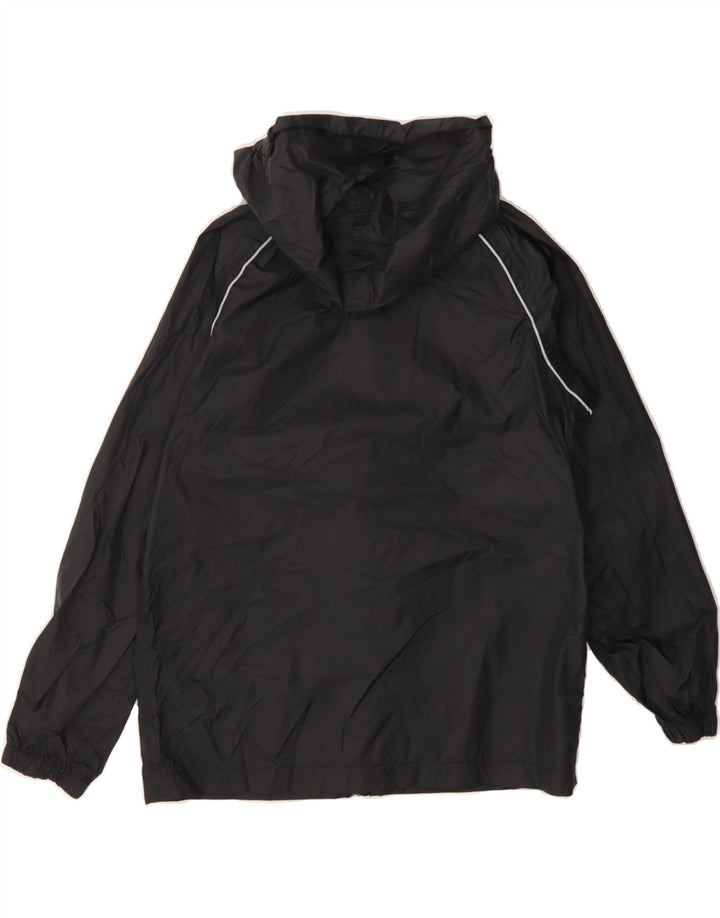 MOUNTAIN WAREHOUSE Boys Hooded Rain Jacket 11-12 Years Black Nylon Vintage Mountain Warehouse and Second-Hand Mountain Warehouse from Messina Hembry 