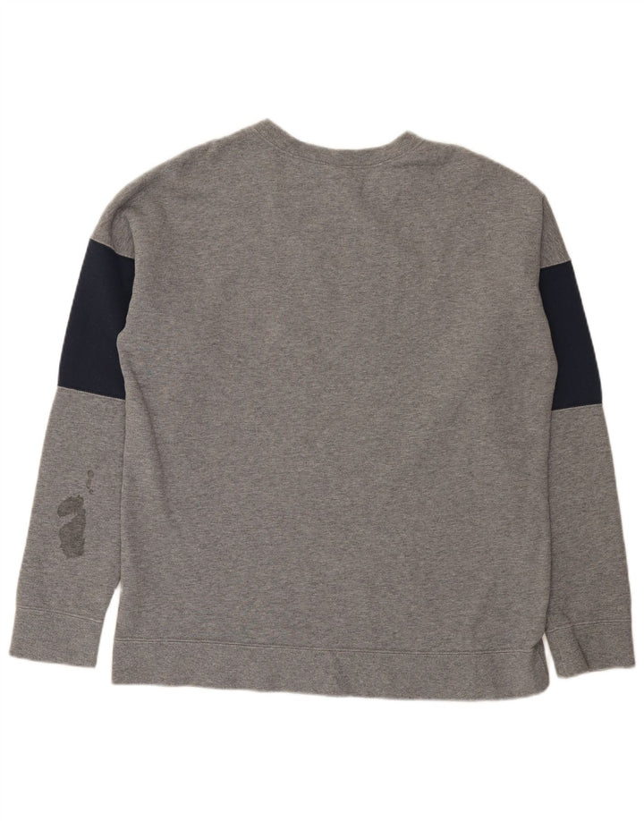 Nike grafisk sweatshirt til mænd, stor grå farveblok bomuld