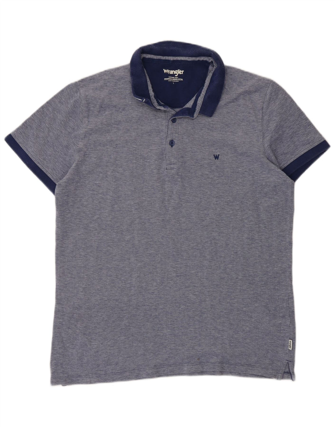 Wrangler Poloshirt til mænd Stor marineblå bomuld