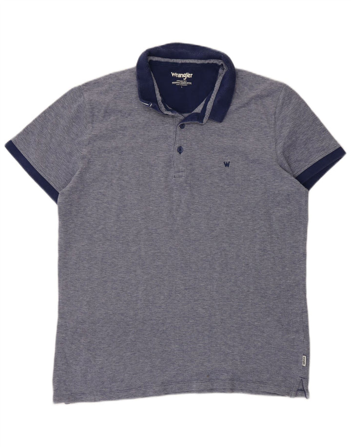 Wrangler Poloshirt til mænd Stor marineblå bomuld