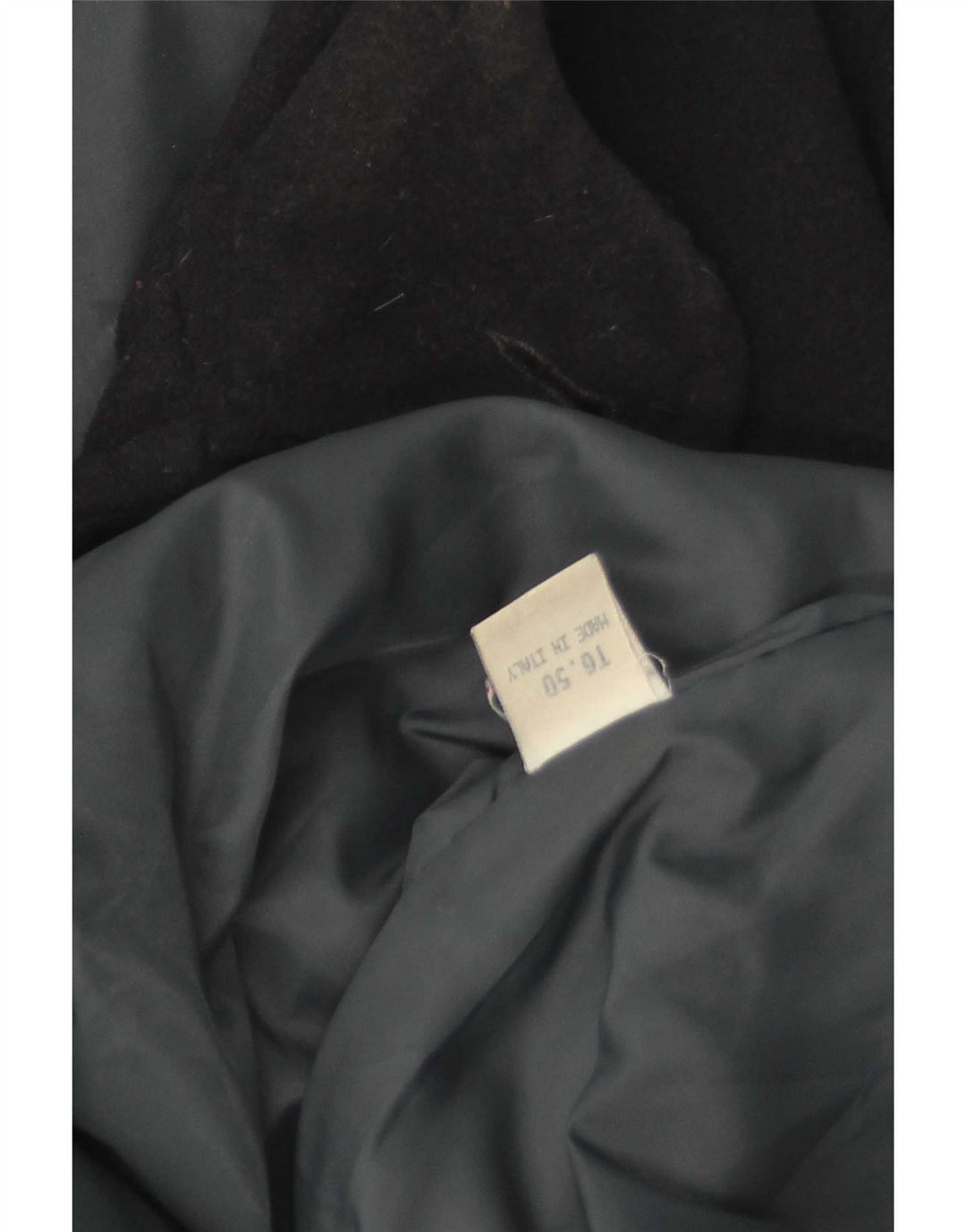 Vintage Herre Hooded Duffel Coat IT 50 Large Navy Blue Wool