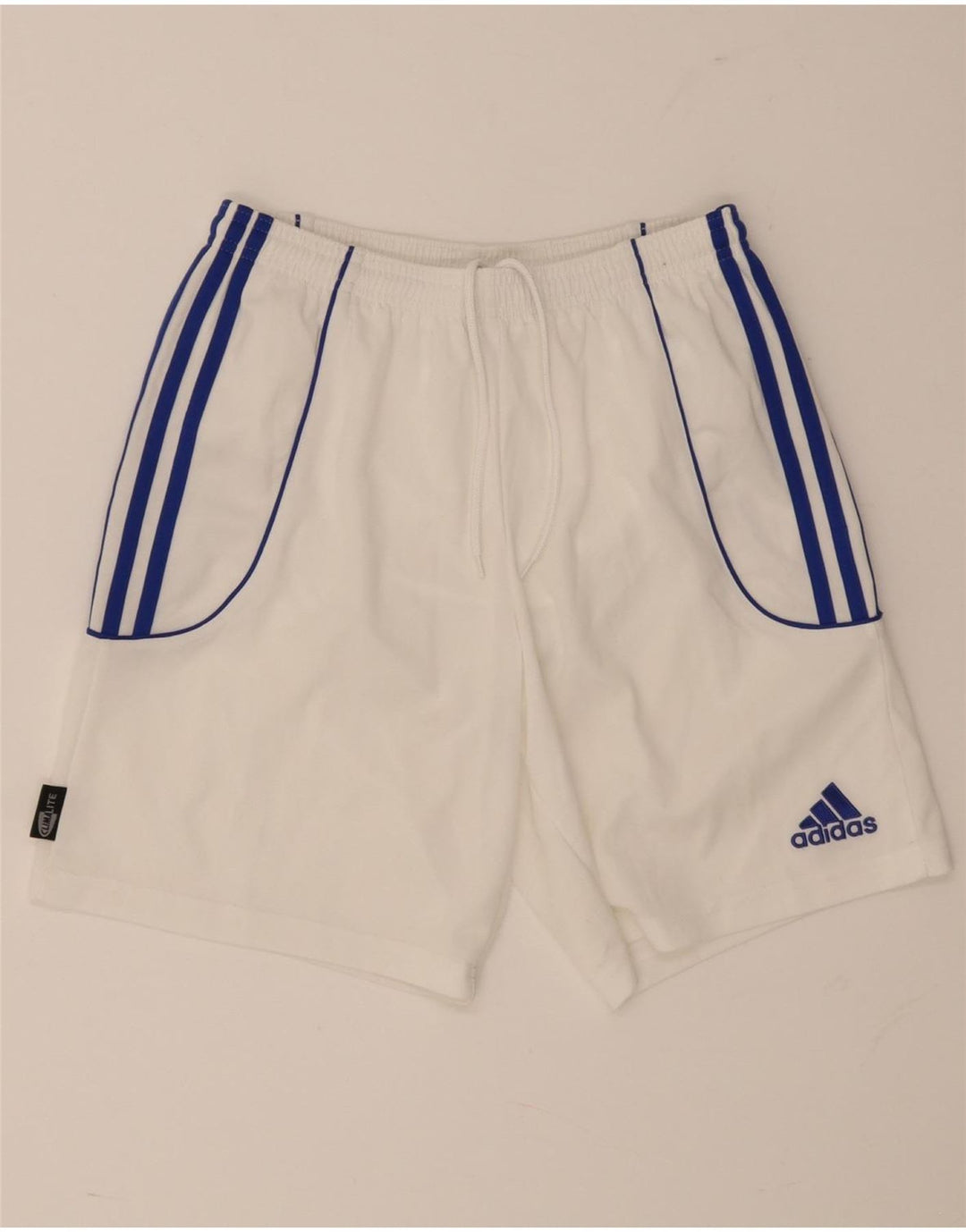 Adidas Herre Climalite Sportshorts Small White Colourblock Polyester