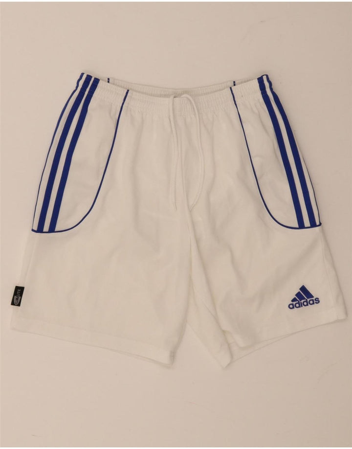 Adidas Herre Climalite Sportshorts Small White Colourblock Polyester