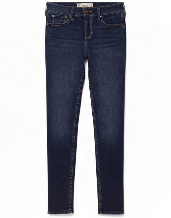 Hollister Womens Super Skinny Jeans US 5 Small W27 L29 Navy Blue Cotton