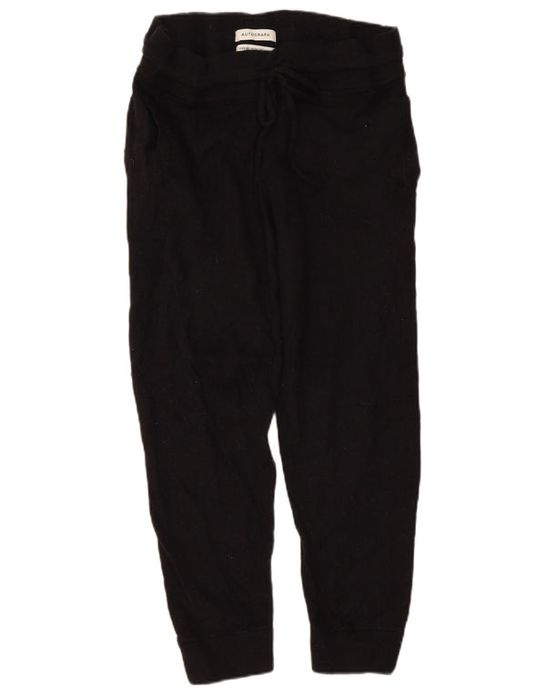 Marks & Spencer Dame Strik Joggers Casual Bukser Large W32 L26 Sort