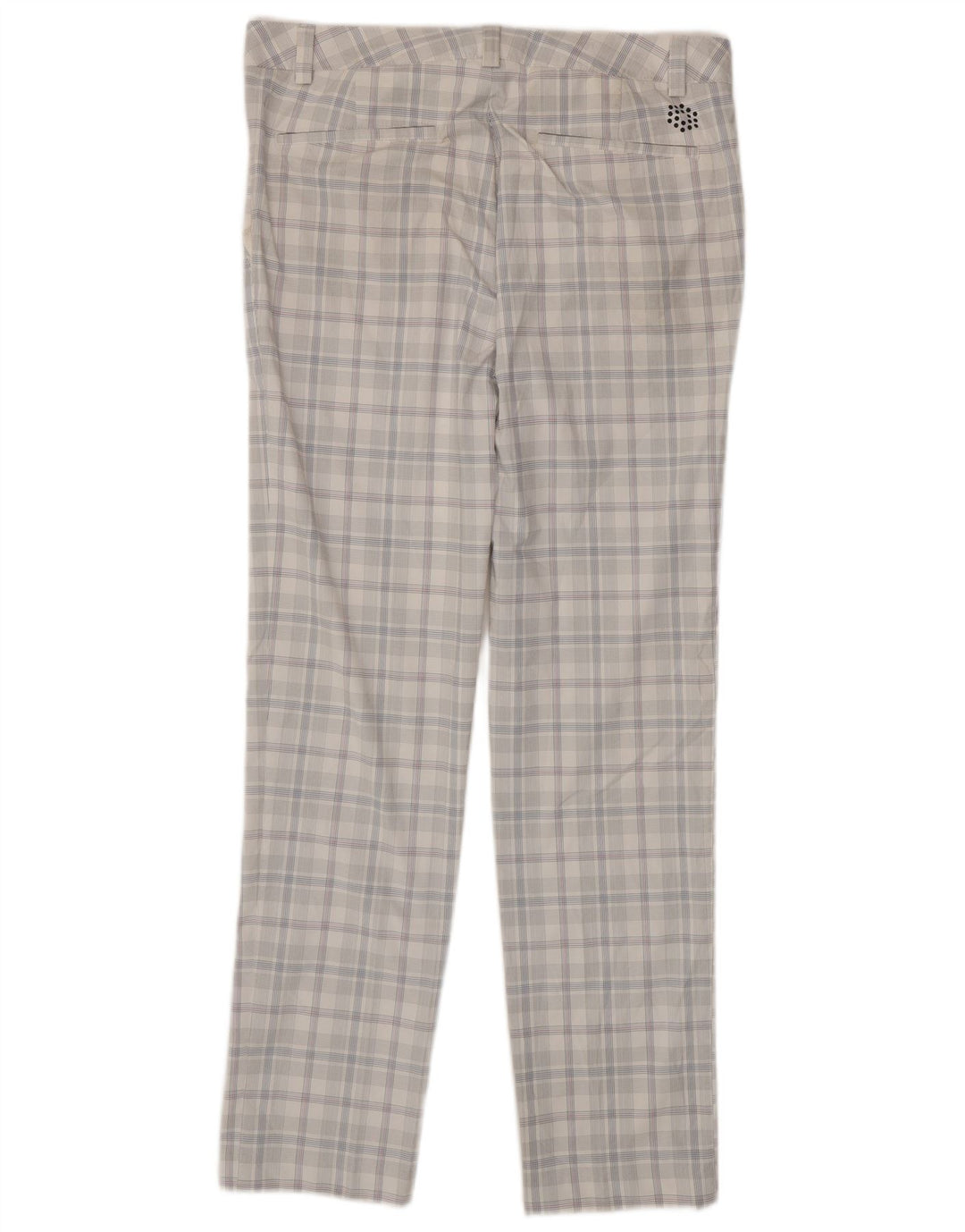 PUMA Slim Chino-bukser til mænd W34 L34 Hvid ternet polyester