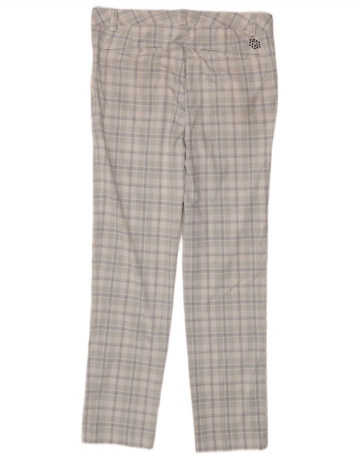 PUMA Slim Chino-bukser til mænd W34 L34 Hvid ternet polyester