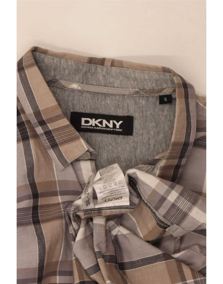 Dkny Herreskjorte Lille Grå Ternet Bomuld