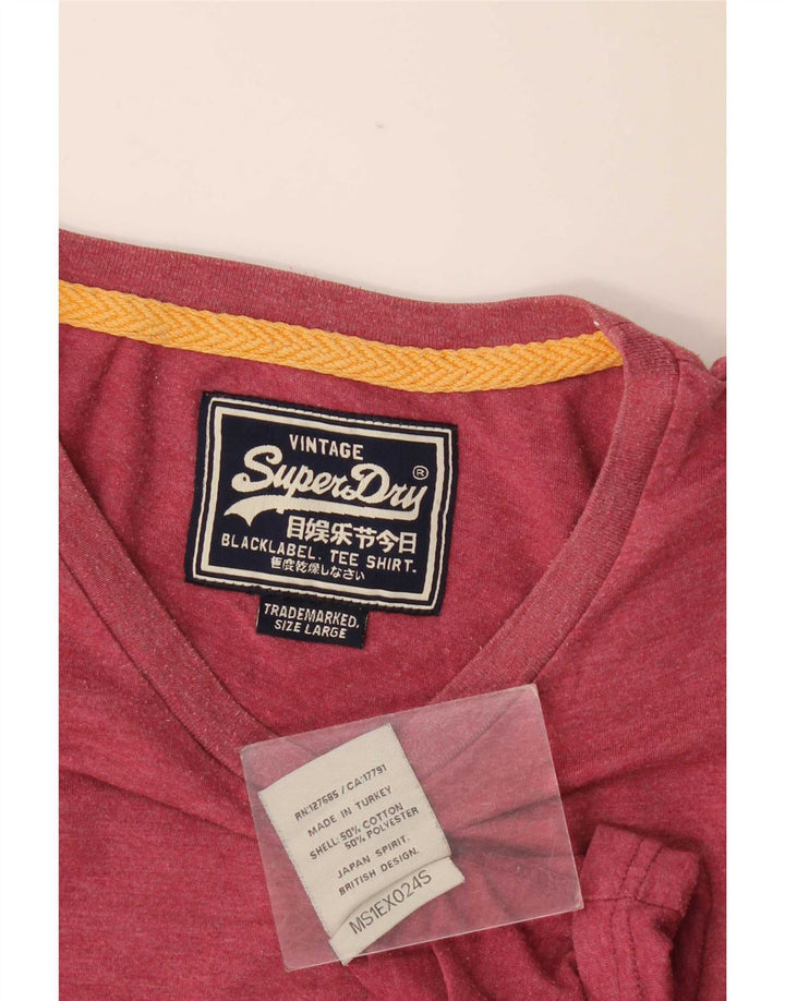 Superdry Grafisk T-shirt top til mænd, stor rød bomuld