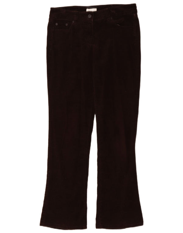 Monsoon Dame Bootcut Corduroy Bukser UK 10 Small W31 L30 Brun Bomuld