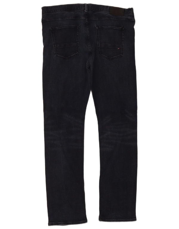 Tommy Hilfiger Herre Denton Straight Jeans W36 L32 Marineblå Bomuld