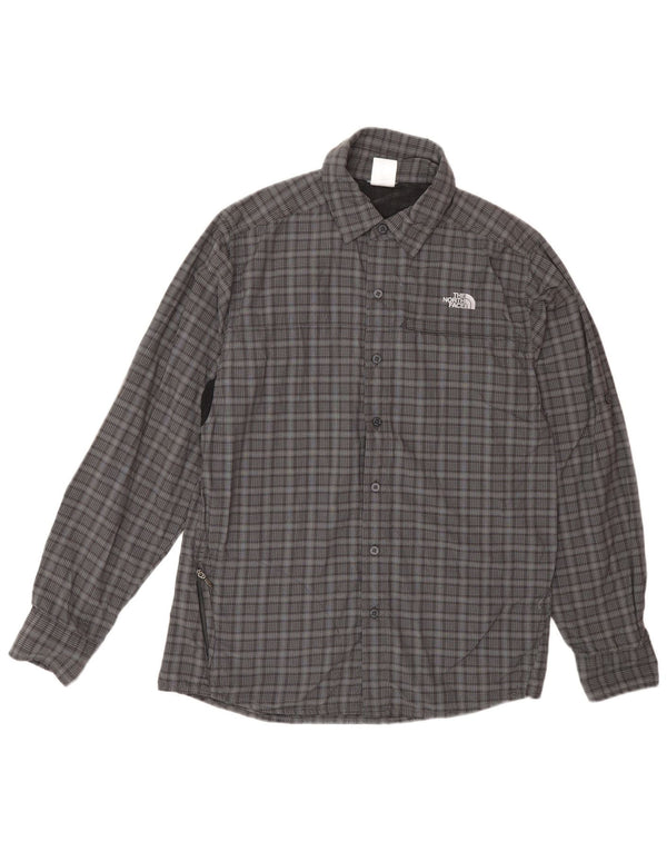 THE NORTH FACE Mens Shirt Small Grey Check Nylon