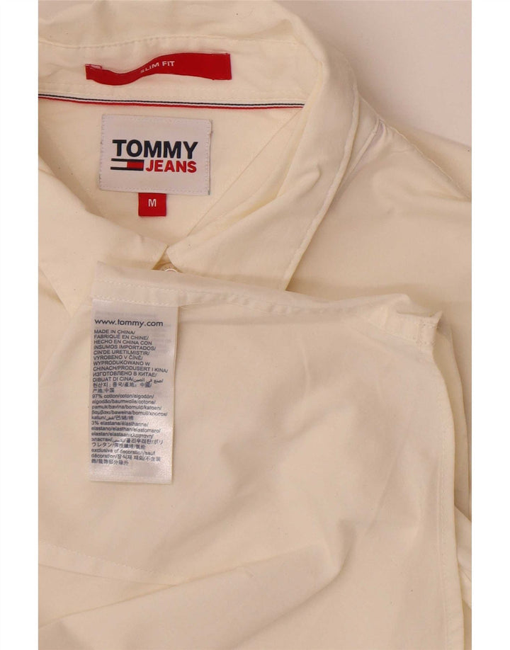 Tommy Hilfiger Herre Slim Fit skjorte Medium Off White Bomuld