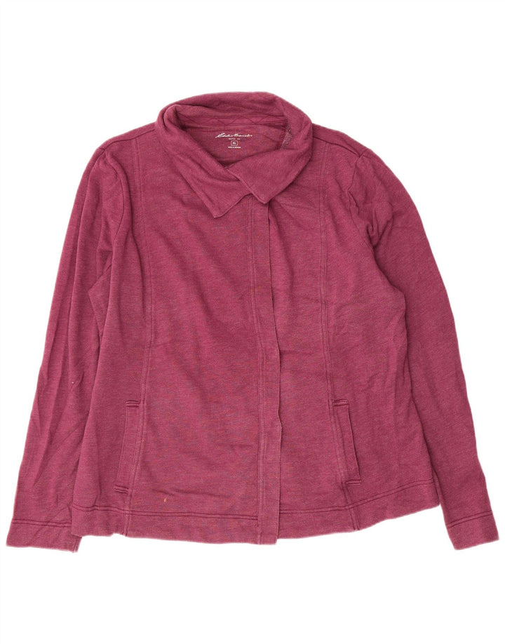 EDDIE BAUER Oversized træningsdragt topjakke til kvinder UK 18 XL Pink Bomuld