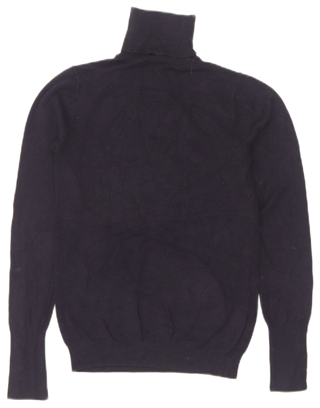 Zara Dame Rullehals Sweater UK 8 Small Navy Blue