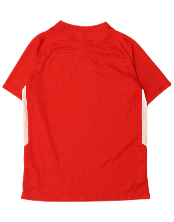 Nike Boys Dri Fit T-Shirt Top 13-14 år XL Rød Colourblock Polyester