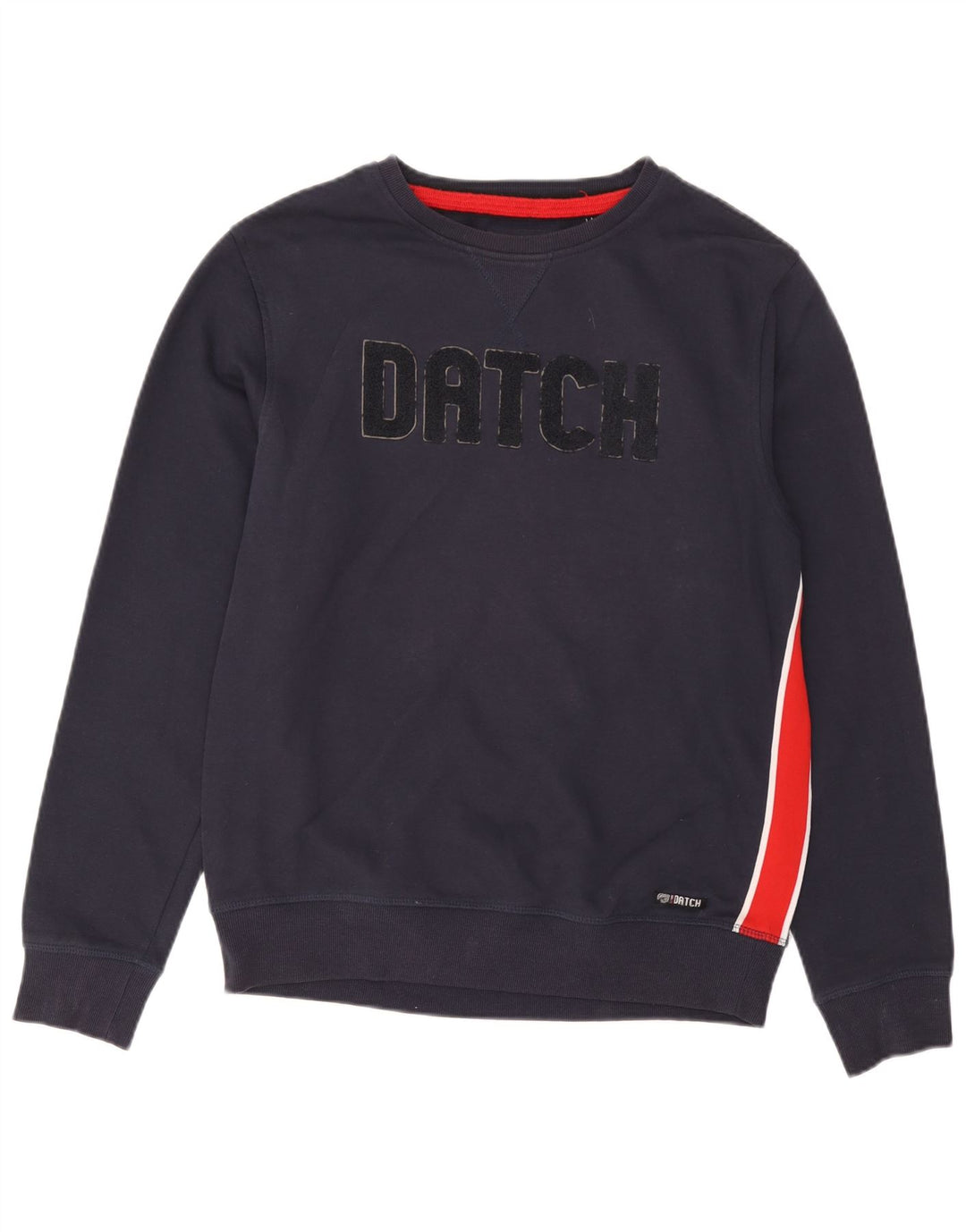 Datch grafisk sweatshirt til mænd, stor marineblå bomuld