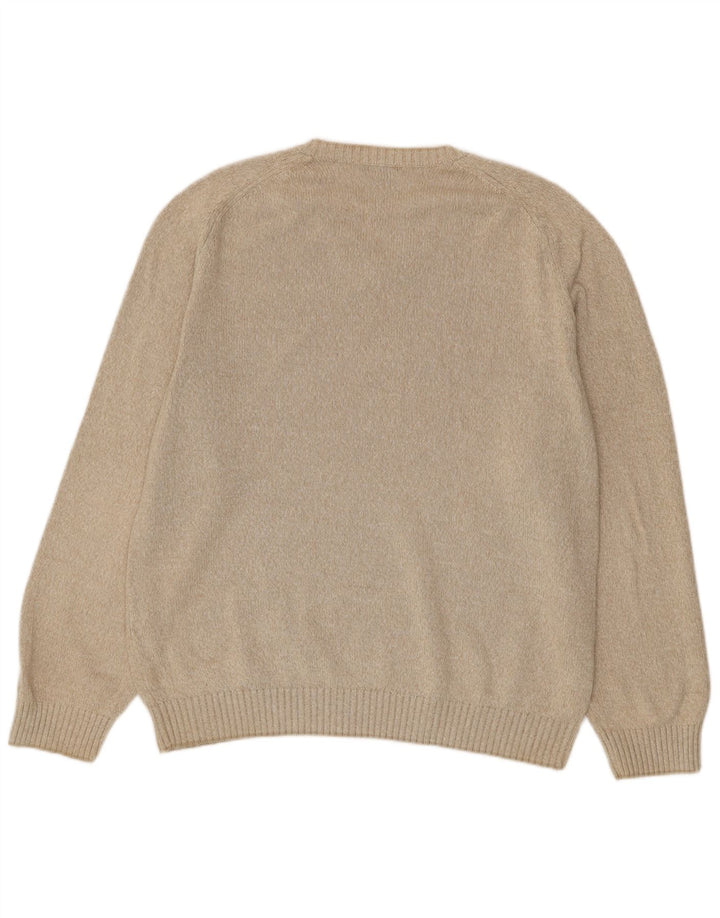 Gant Herre V-hals sweater XL Beige Bomuld