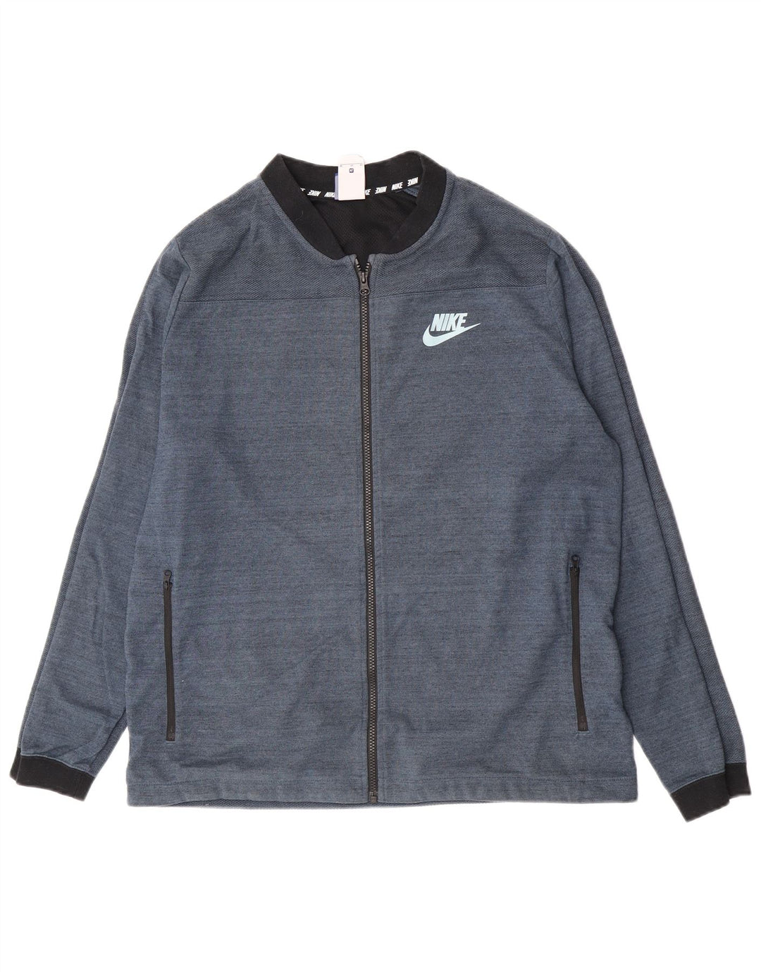Nike træningsdragt til mænd, topjakke XL, blå flækket bomuld