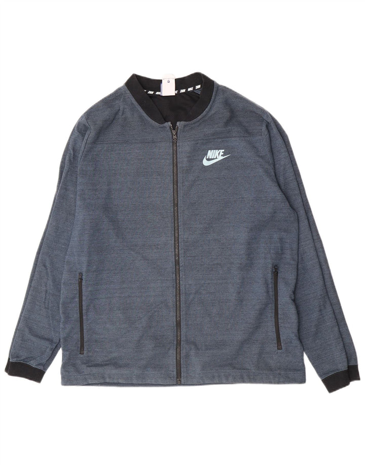Nike træningsdragt til mænd, topjakke XL, blå flækket bomuld