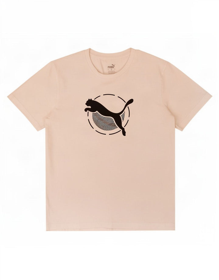 Puma Herre grafisk T-shirt Top Medium Hvid Bomuld