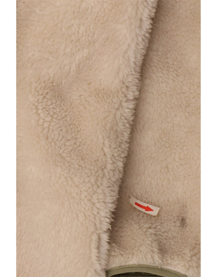 Zara Dame Oversized Hooded Windbreaker Jacket UK 10 Small Off White