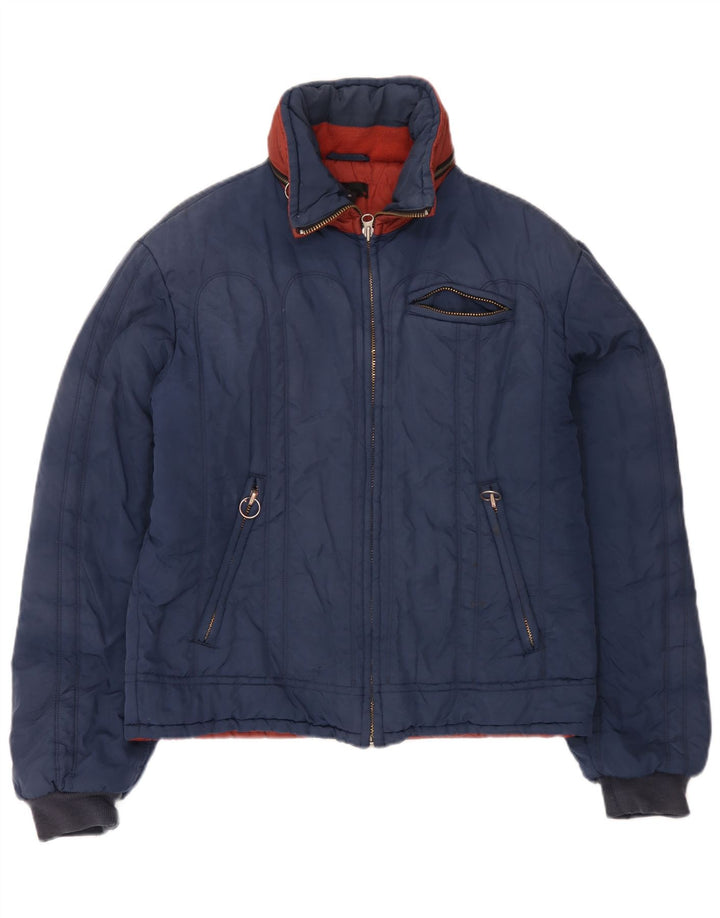 Diesel Herre Hooded Bomber Jacket UK 42 XL Blå Nylon