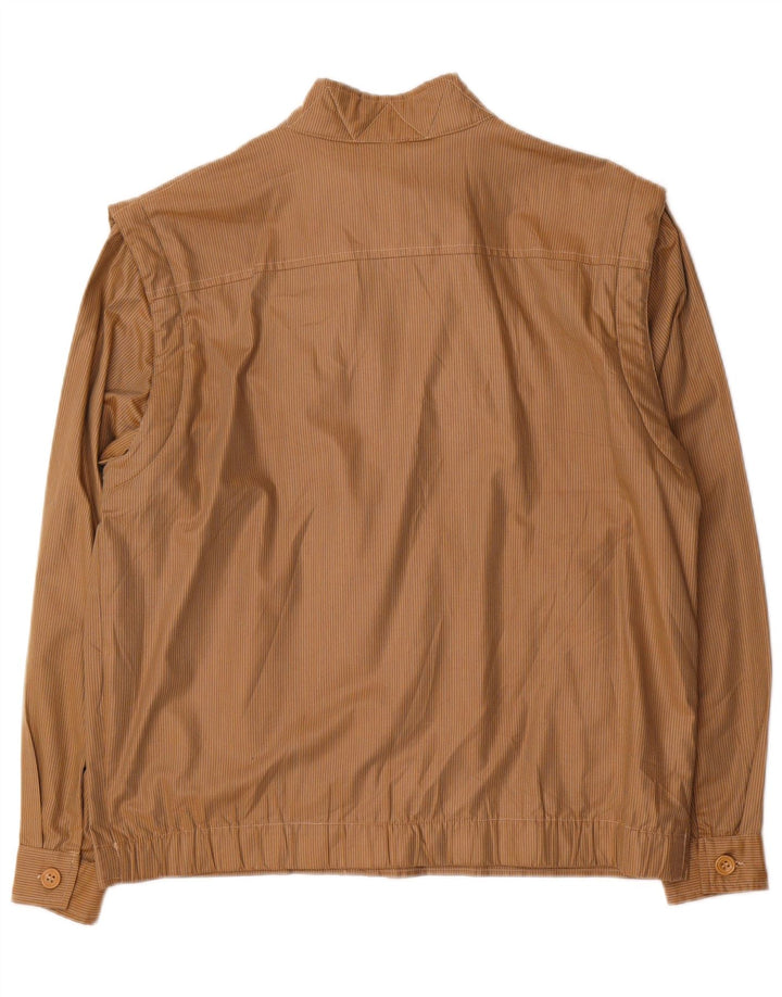 Southern Herre Utility Jacket IT 48 Medium Beige Pinstripe Polyester