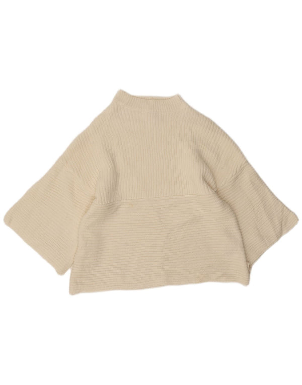 Cooper Dame 3/4 ærmet Turtle Neck sweater UK 8 Small White