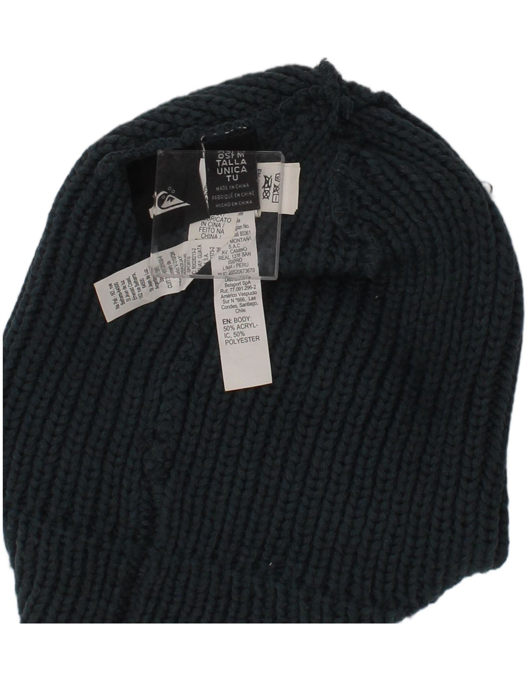 Quiksilver Herre Grafisk Strik Beanie Hat One Size Marineblå Akryl Vinter