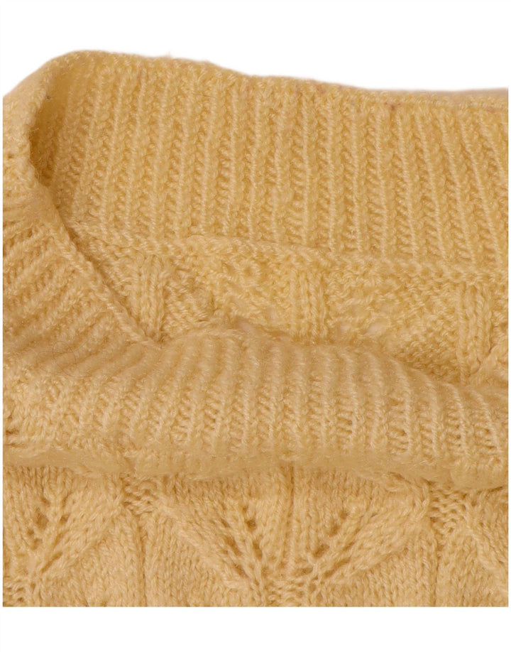 VINTAGE Dame Turtle Neck Jumper Sweater UK 14 Large Beige