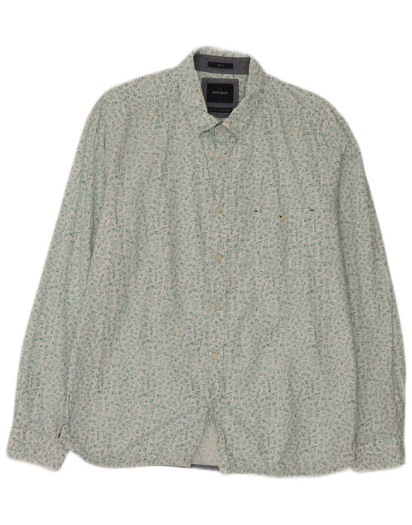 White Stuff Herre Slim Fit Shirt XL Blomsterbomuld
