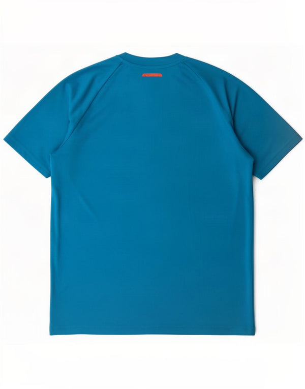 Adidas Boys Grafisk T-Shirt Top 15-16 år Blå Colourblock Polyester