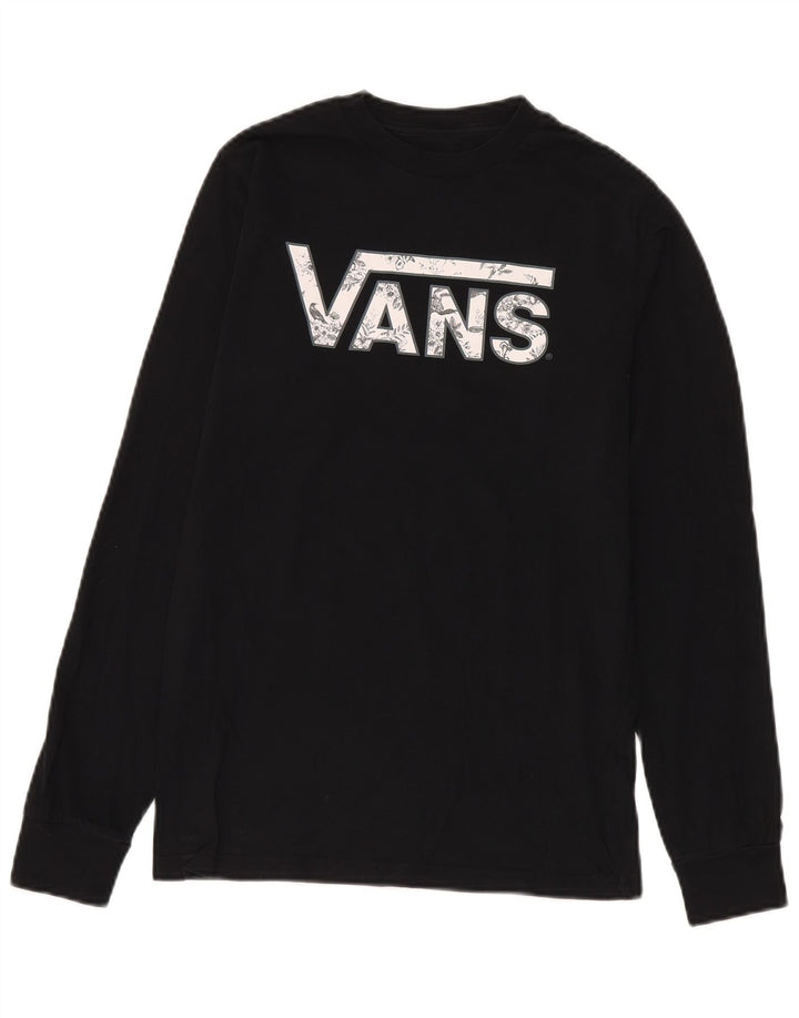 Vans Herre Classic Fit Grafisk Top Langærmet Lille Sort Bomuld
