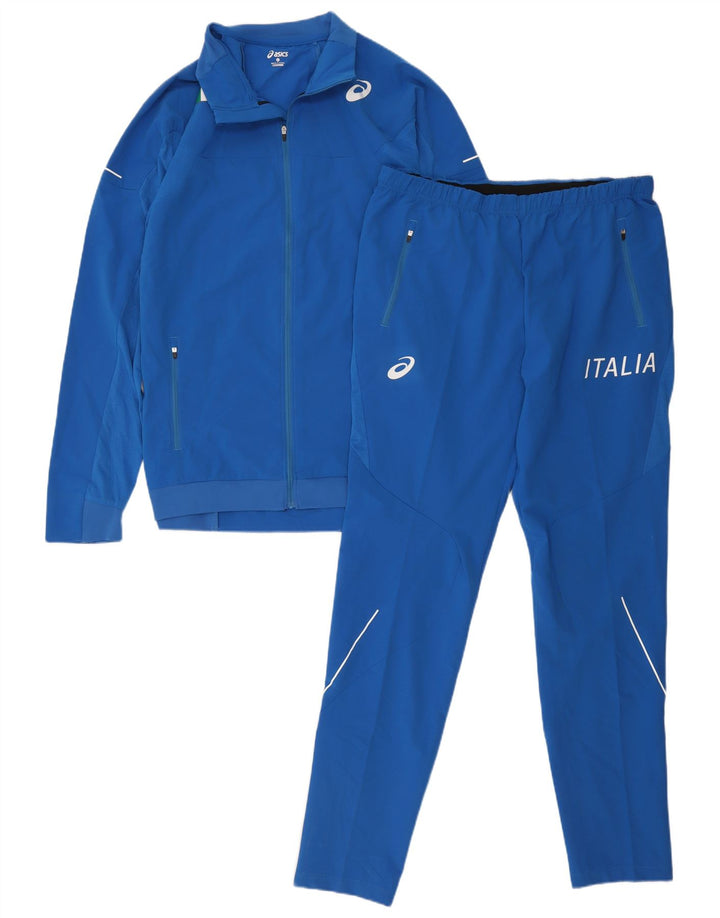Asics Herre Italia Graphic Full Tracksuit XL Blå Polyester