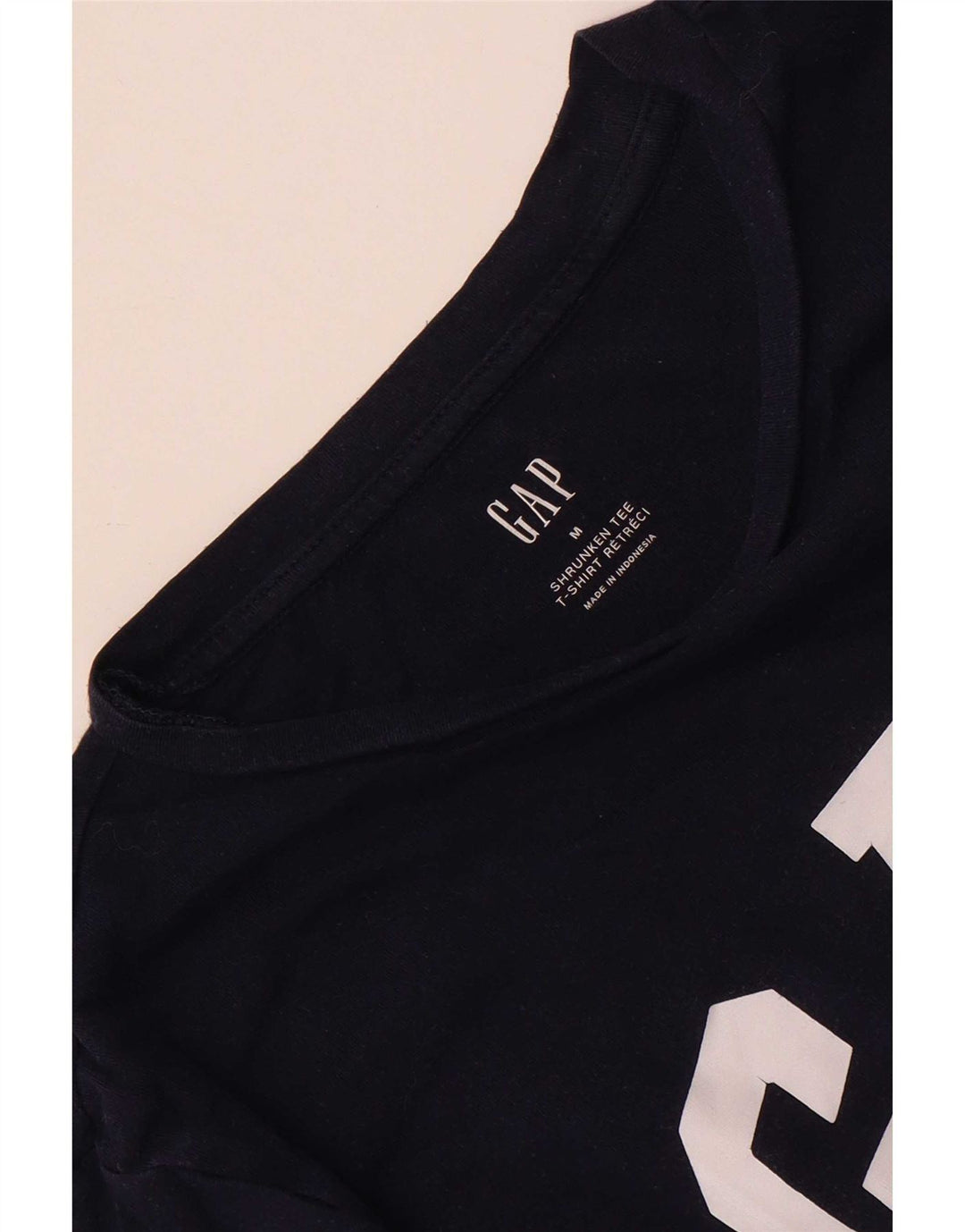 Gap Dame Grafisk Top Langærmet UK 14 Medium Navy Blue