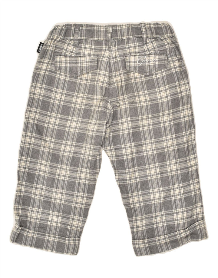 GEOX Boys Casual Shorts 7-8 Years W24  Grey Check Cotton | Vintage Geox | Thrift | Second-Hand Geox | Used Clothing | Messina Hembry 