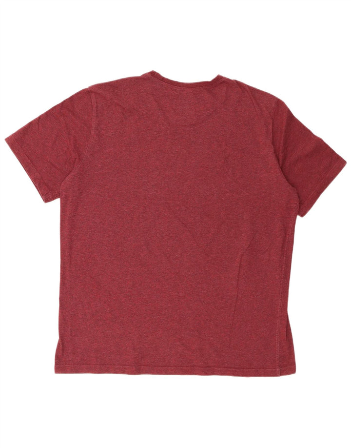 Decathlon Herre Grafisk T-Shirt Top Stor Burgundy