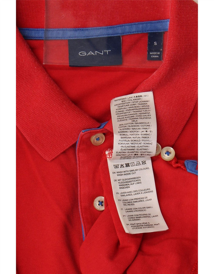 GANT Mens Polo Shirt Small Red Cotton Vintage Gant and Second-Hand Gant from Messina Hembry 