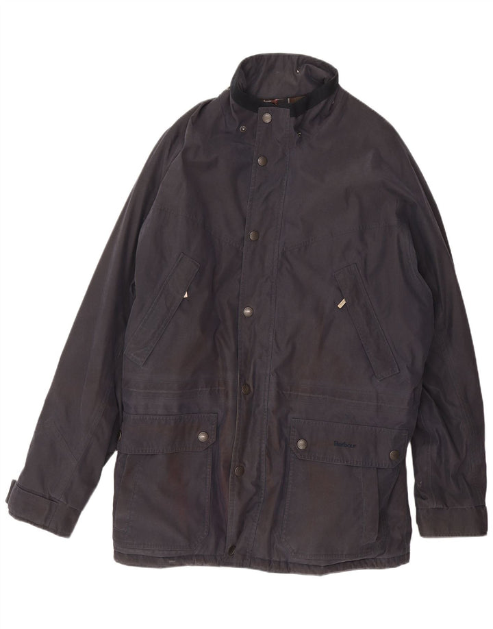 Barbour Herre vokset bomuldsjakke UK 42 XL Navy Blue