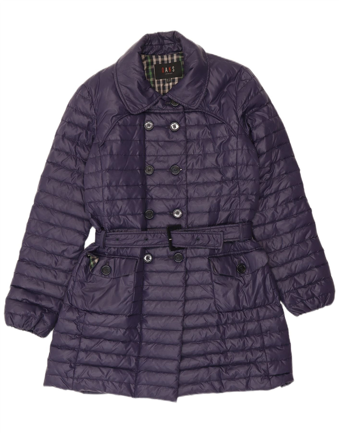 DAKS Polstret frakke til kvinder UK 12 Medium Lilla Polyester