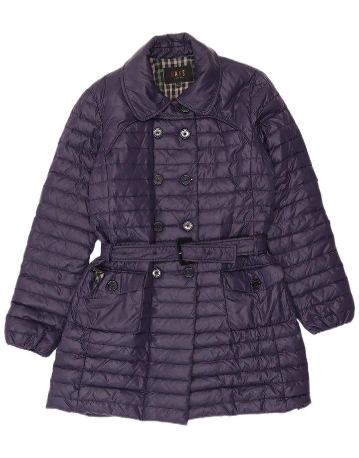 DAKS Polstret frakke til kvinder UK 12 Medium Lilla Polyester