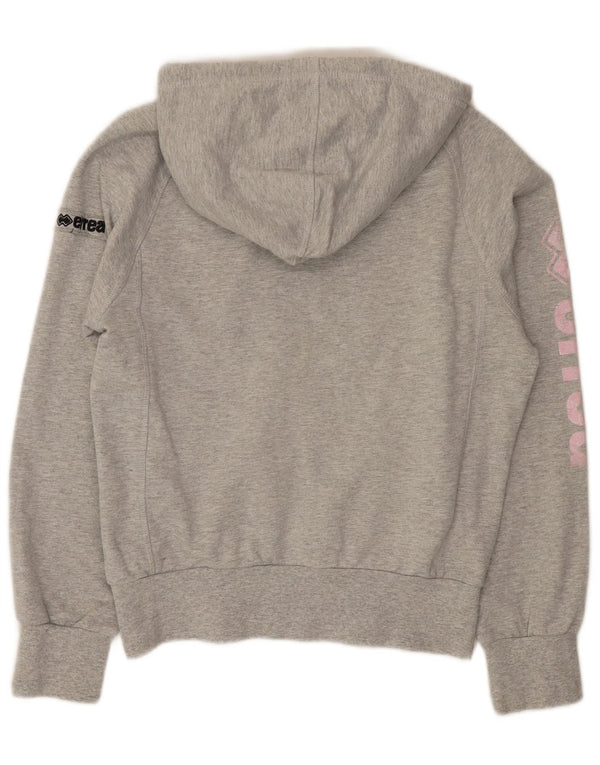 Errea Grafisk hættetrøje til kvinder UK 12 Medium Grey Flecked Bomuld