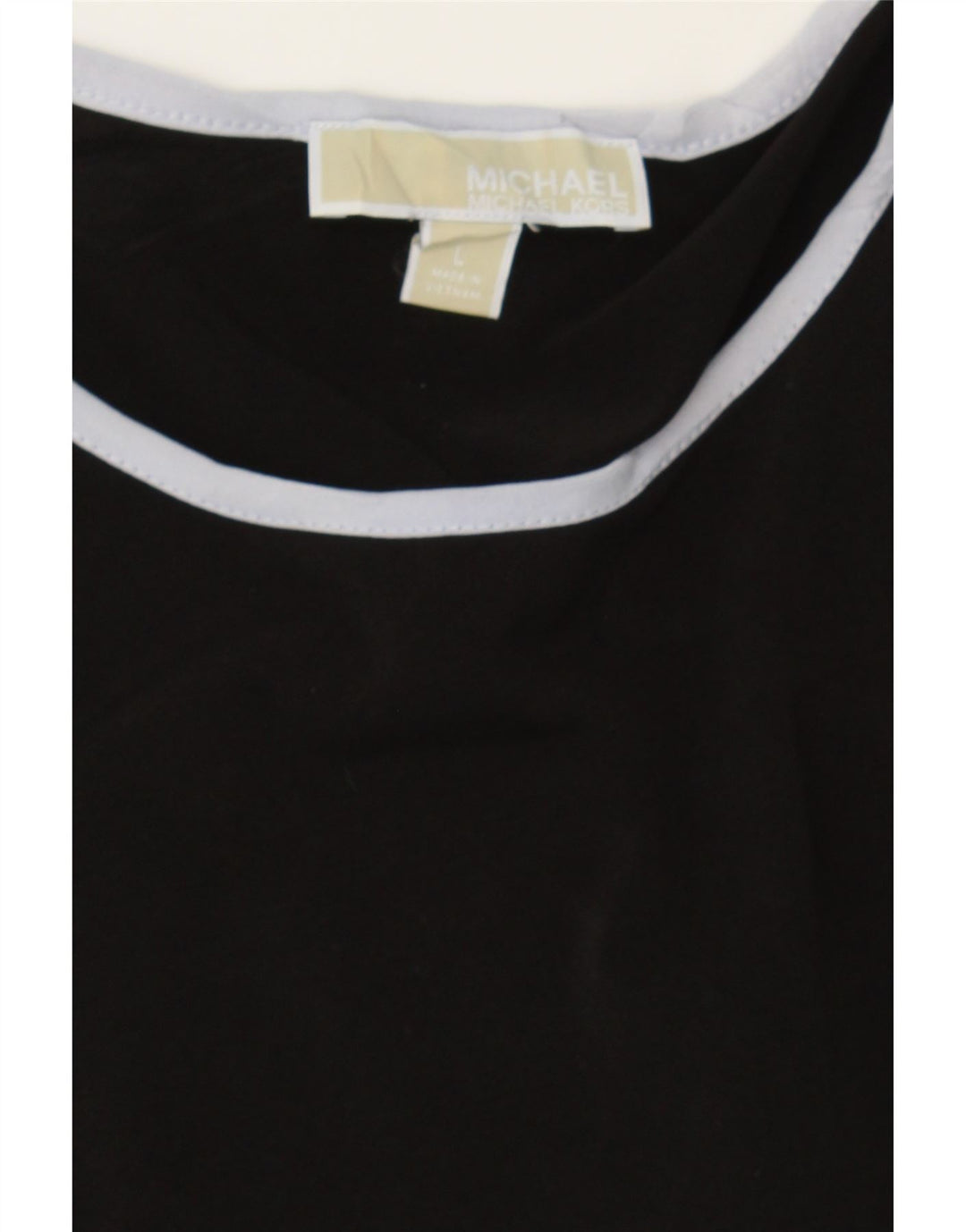 MICHAEL KORS Womens 3/4 Sleeve A-Line Dress UK 14 Large Black Polyester Vintage Michael Kors and Second-Hand Michael Kors from Messina Hembry 