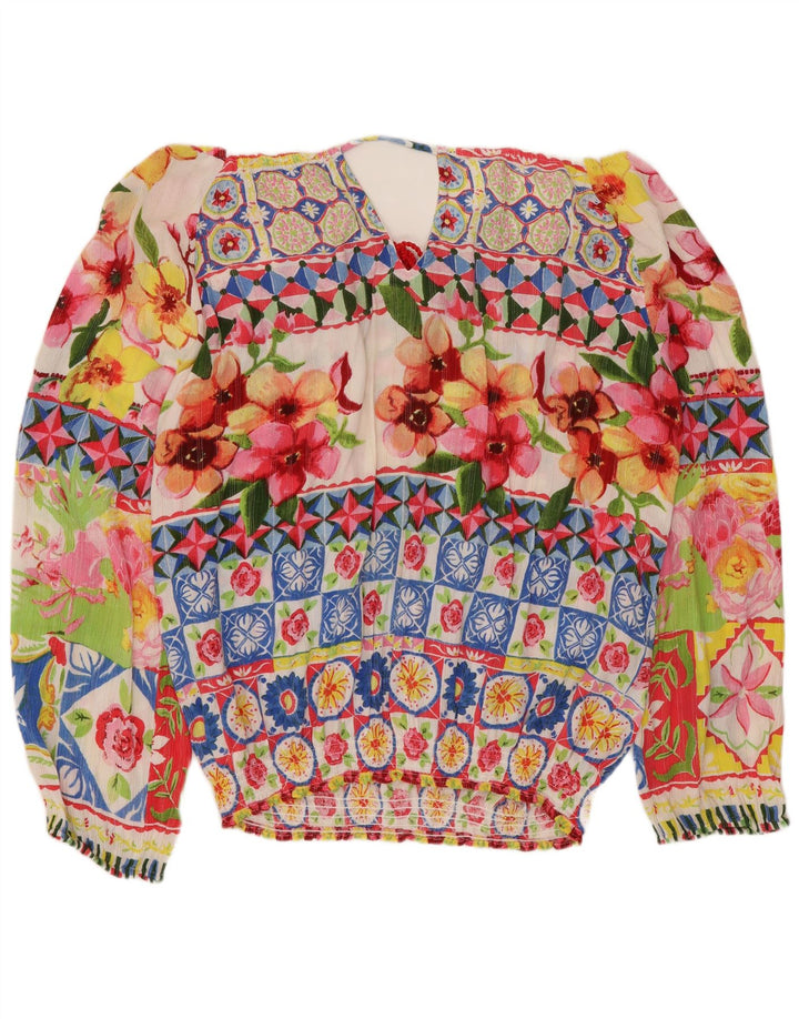 DESIGUAL Dame Oversized bluse Top UK 16 Large Multicolored Floral