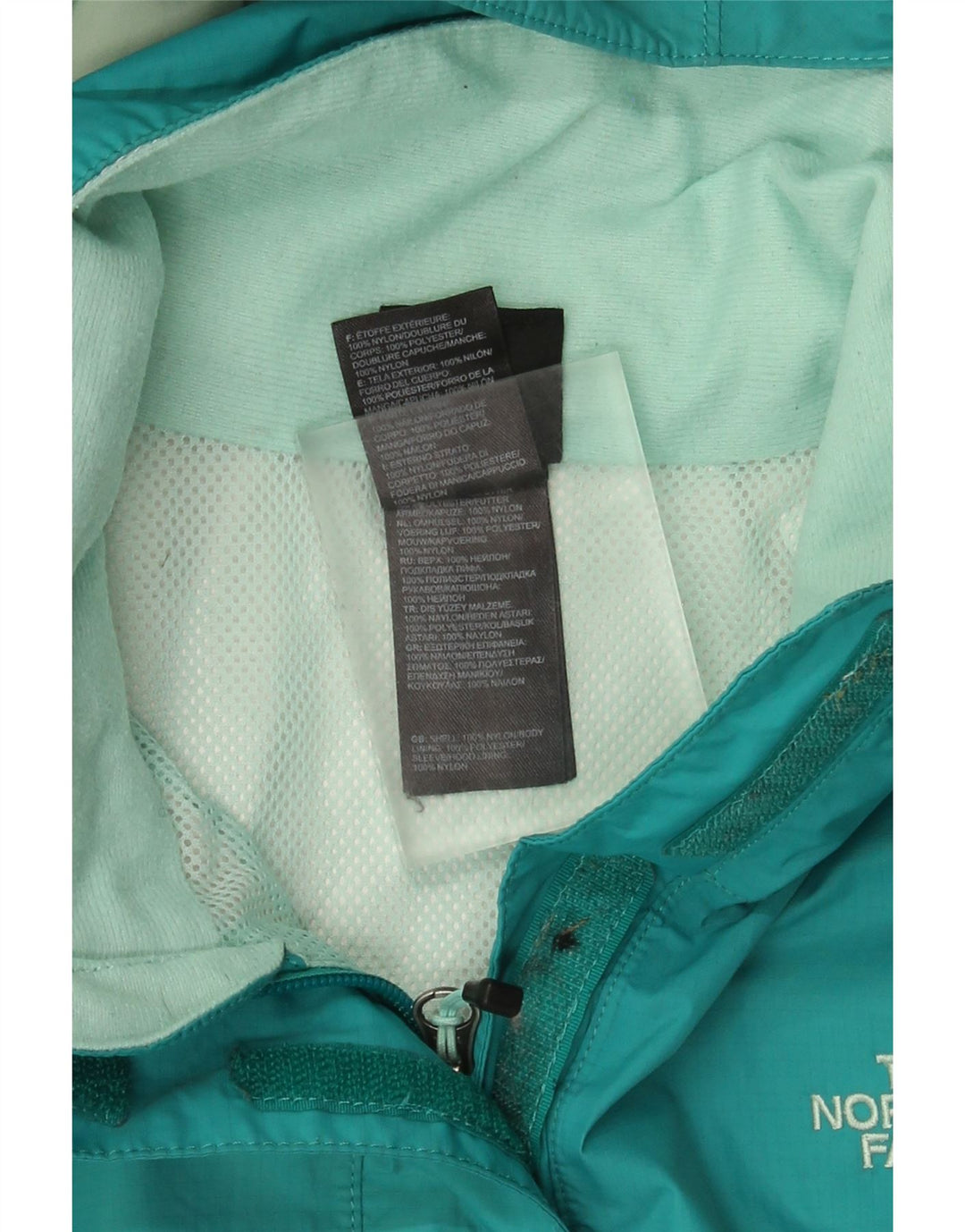 The North Face Dame Hyvent Regnjakke med hætte UK 14 Medium Blue Nylon